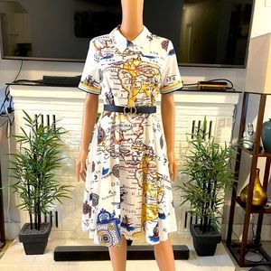 Elegant Map of the World Dress